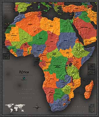 Seth Alberty Cartography - contemporary political map of Africa