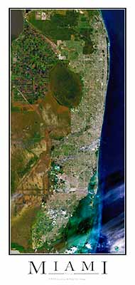 Seth Alberty Cartography - Satellite Map of Miami